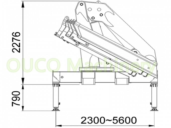 OUCO لودر کارخانه جرثقیل کارخانه سنگین نیمه کمربندهای بوم کامیون جرثقیل جرثقیل