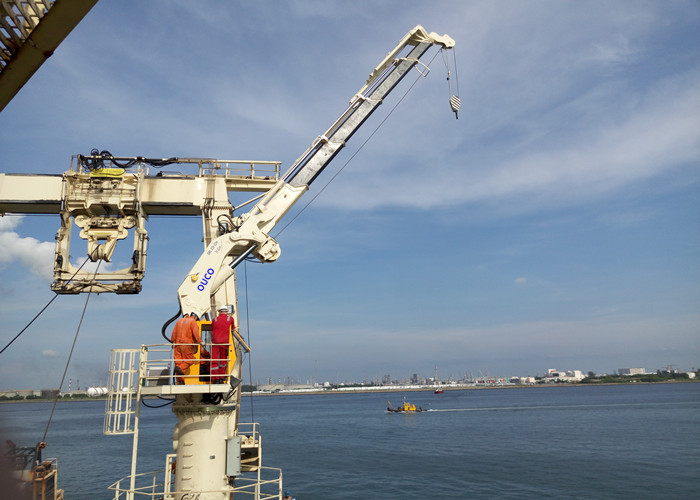 قابلیت اطمینان بالا Crane Boom Floating، 2.5T 22M Crane of Shipping Offshore